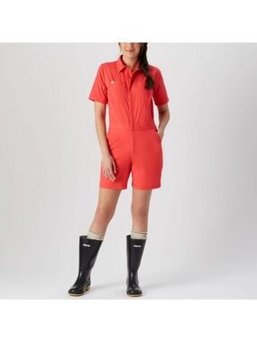 Duluth Trading Romper Coral Heirloom Gardening Short
Coveralls L